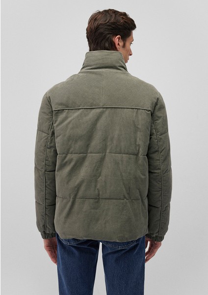 Dik Yaka Yeşil Kadife Ceket 0110476-85485