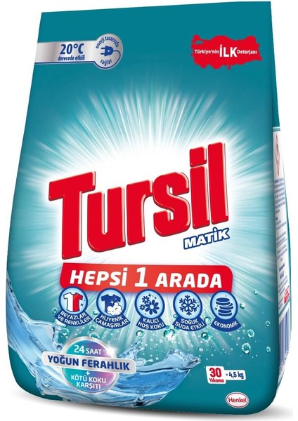 Tursil Yoğun Ferahlık Toz Çamaşır Deterjanı 4.5 kg fiyatları