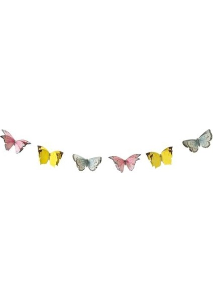Tables Guirlande Féerique, 3 M, Papillons, Plastique Multicolore, Décoration Idéale Pour Anniversaire, Filles fiyatları