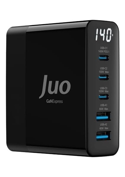 140W Gan Pd 3.1 Masaüstü Hızlı Şarj Cihazı 3 Type-C + 2 Usb-A & & Laptop Uyumlu Şarj Aleti fiyatları