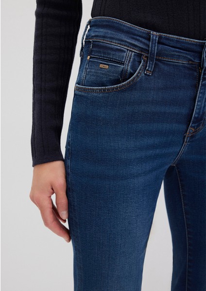 Mona Gold Klasik Vintage Koyu Mavi Jean Pantolon 1049787784