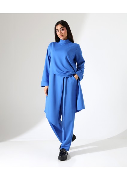 Kadın Asimetrik Boğazlı Iki Parça Büyük Beden Pamuk Takım modelleri