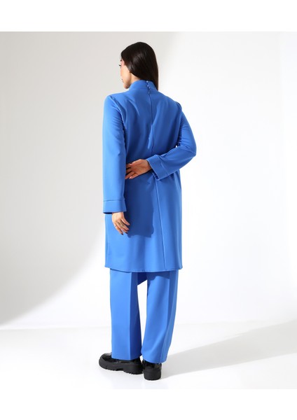 Kadın Asimetrik Boğazlı Iki Parça Büyük Beden Pamuk Takım