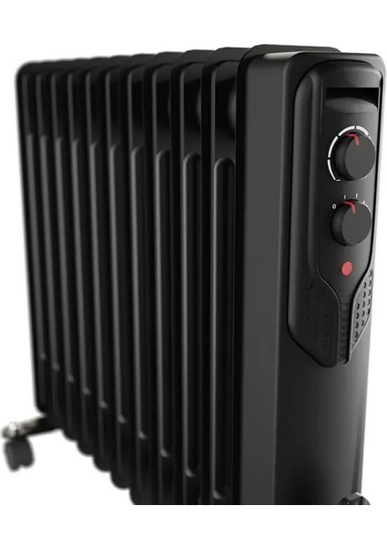 Voltomat Termostatlı 2500 W 11 Dilim Yağlı Radyatör Siyah