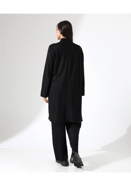 Kadın Asimetrik Boğazlı Iki Parça Büyük Beden Pamuk Takım