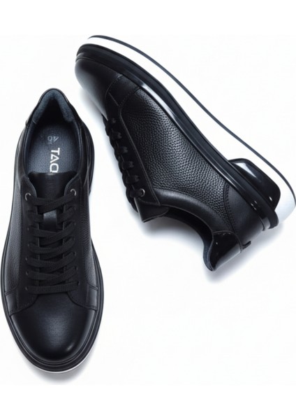 Erkek Hakiki Deri Spor Ayakkabı Ithal Kalın Tabanlı Şık Sneaker