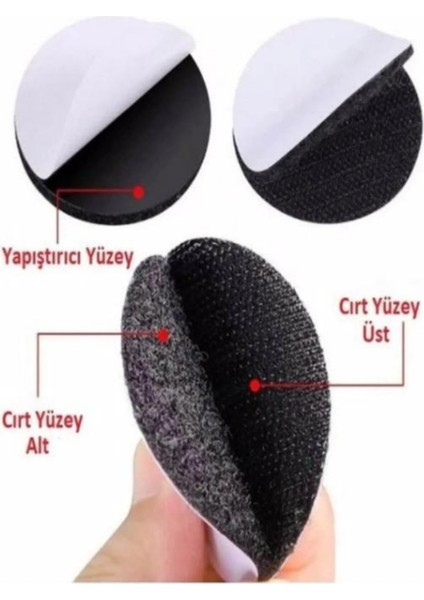 Cırt Bant 10 Adet Yapışkanlı Halı - Kilim - Nevresim - Örtü - Minder Kaydırmaz