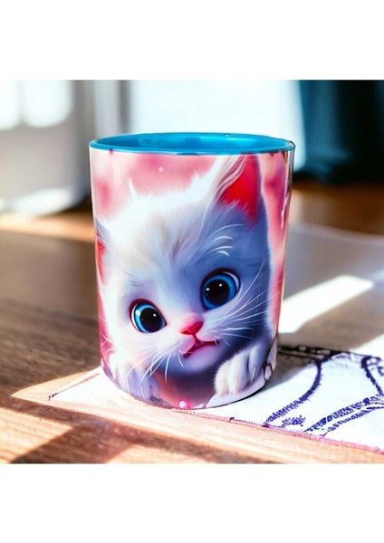 Kedi 3 Boyutlu Tasarım Kupa