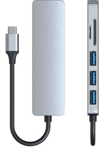 USB Type-C To 4K@30Hz HDMI Kablosu + Kart Okuyucu + Usb3.0 Çoklayıcı Hub Çevirici Dönüştürücü Kablo fiyatları