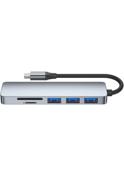 USB Type-C To 4K@30Hz HDMI Kablosu + Kart Okuyucu + Usb3.0 Çoklayıcı Hub Çevirici Dönüştürücü Kablo fırsatları