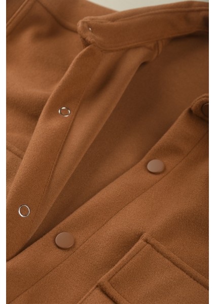 Dar Kesim Cepleri Kapaklı Çıtçıtlı Ince Kaşe Ceket Mont 2500559 indirimleri