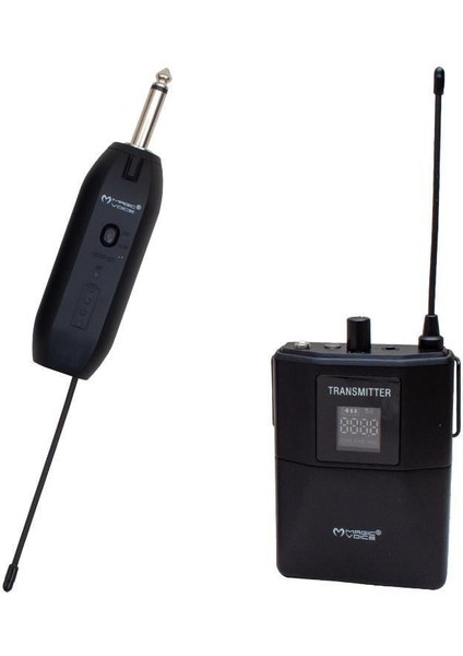 MV-19599 Uhf Kablosuz Enstrüman Uyumlu Jack Girişli Ikili Mikrofon Set