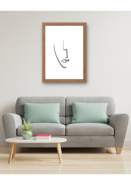 Kadın Yüz Dijital Baskı Poster (Çerçevesiz)