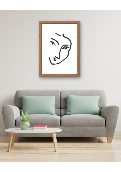 Kadın Yüzü Dijital Baskı Poster (Çerçevesiz)