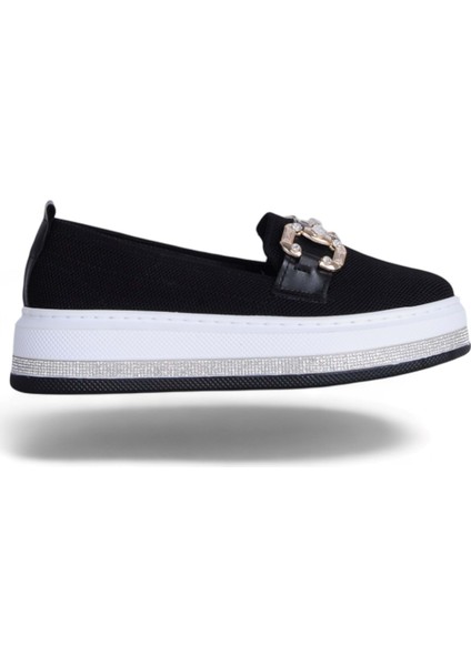 Abboud 2156 Siyah Kadın Babet Ayakkabı