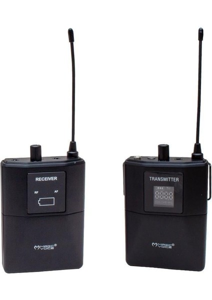 MV-19602 Uhf Kablosuz Kamera Uyumlu Bluetooth Ikili Mikrofon Set