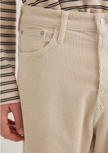 Atlanta Street Ekru Kadife Jean Pantolon 0010305-89111