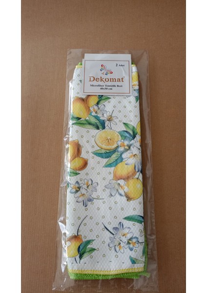 Microfiber Temizlik Bezi 40X50 cm 2 Adet (Bir Adetbaskılı Bir Adet Naturel) modelleri