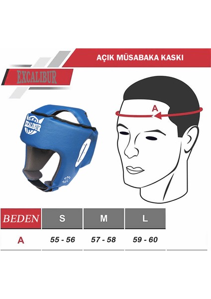 Açık Boks Kickboks Kaskı Mavi S fırsatları