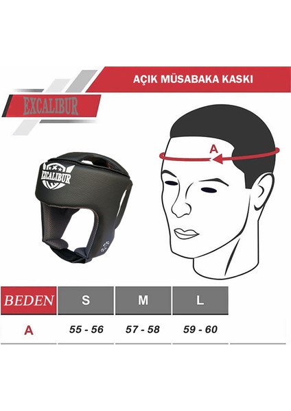 Açık Boks Kickboks Kaskı Siyah S indirimleri