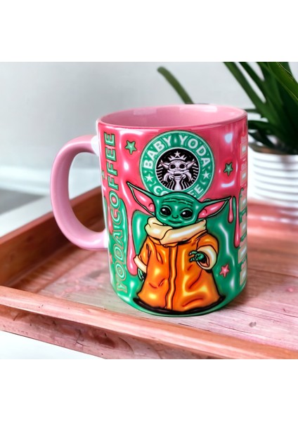 Baby Yoda Kaliteli Porsen Tasarım Hediyelik Kupa Bardak