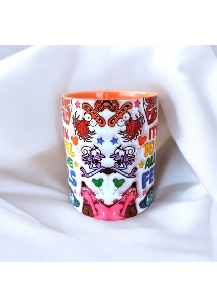 Ters Yüz 2-Inside Out 2 Tasarım Porselen Kupa- Ters Yüz Hediyelik Kupa Doğum Günü Hediyesi Kupa modelleri