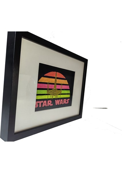 Star Wars 4 - Uv LED Li Neon Nakış Işlemeli 21X30 cm