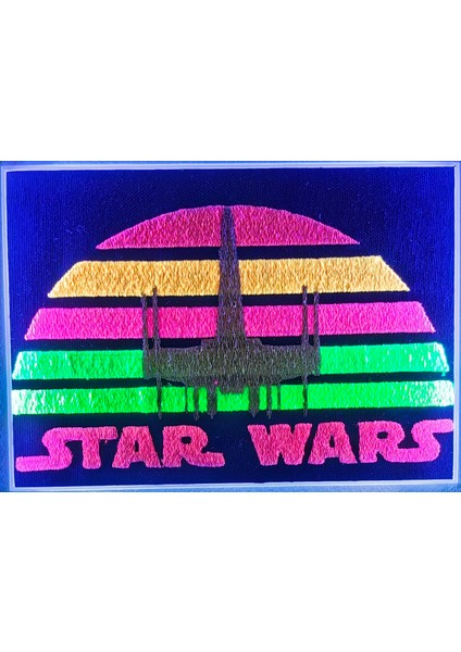 Star Wars 4 - Uv LED Li Neon Nakış Işlemeli 21X30 cm fiyatları
