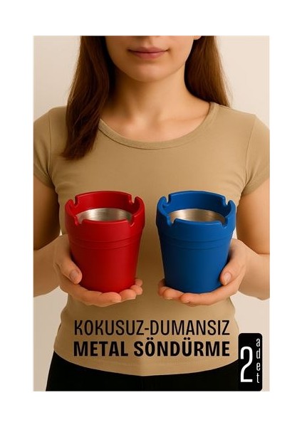Kokusuz Dumansız Küllük 2 Li Küllük Seti Kafe Küllüğü Restoran Küllüğü Masaüstü Küllük