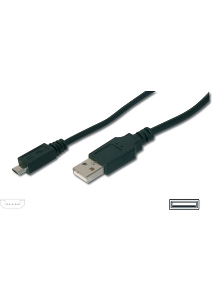 AK-300110-010-S 1m USB A E Mikro USB