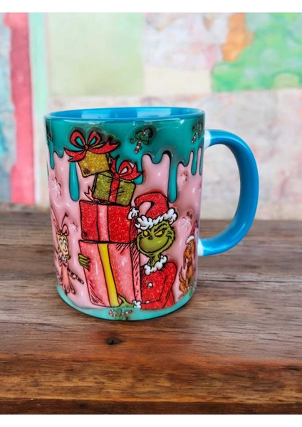 Grinch Kupa Bardak, Hediyelik Çay Kahve Kupası, Grinch Yılbaşı Tasarımlı Kupa fiyatları