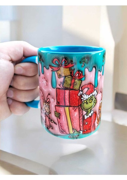 Grinch Kupa Bardak, Hediyelik Çay Kahve Kupası, Grinch Yılbaşı Tasarımlı Kupa fırsatları