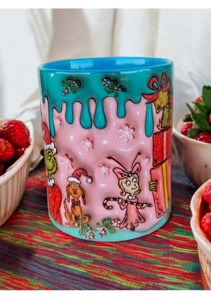 Grinch Kupa Bardak, Hediyelik Çay Kahve Kupası, Grinch Yılbaşı Tasarımlı Kupa indirimleri