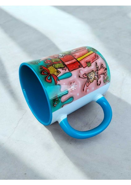 Grinch Kupa Bardak, Hediyelik Çay Kahve Kupası, Grinch Yılbaşı Tasarımlı Kupa