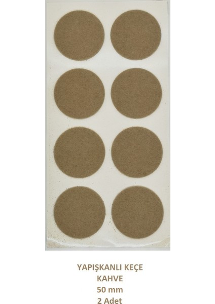 Zemin Koruyucu 50 mm Kahve Keçe, Ses ve Çizik Önleyici Kahve Mobilya Keçesi (2 Adet) fiyatları
