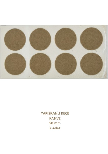 Zemin Koruyucu 50 mm Kahve Keçe, Ses ve Çizik Önleyici Kahve Mobilya Keçesi (2 Adet) modelleri