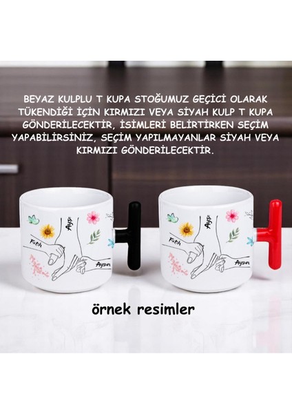 Isim Yazılablir Anneye Veya Çocuklara Hediye Baskılı Tasarım Porselen T Kupa Bardak modelleri