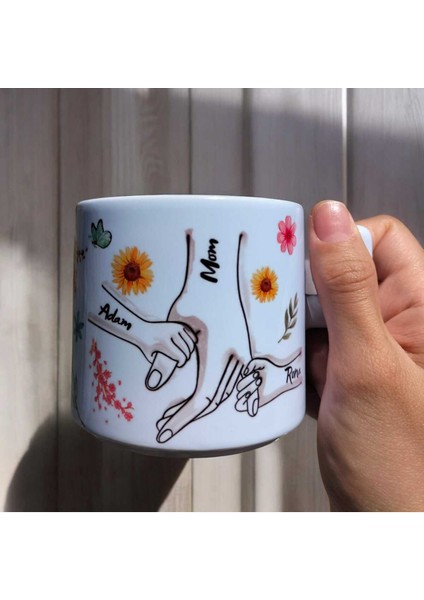 Isim Yazılablir Anneye Veya Çocuklara Hediye Baskılı Tasarım Porselen T Kupa Bardak fırsatları