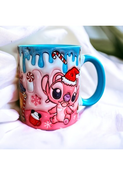Stitch ve Angel Hediyelik Porselen Kupa- Doğum Günü Hediyesi Ev Ofis Kupası indirimleri