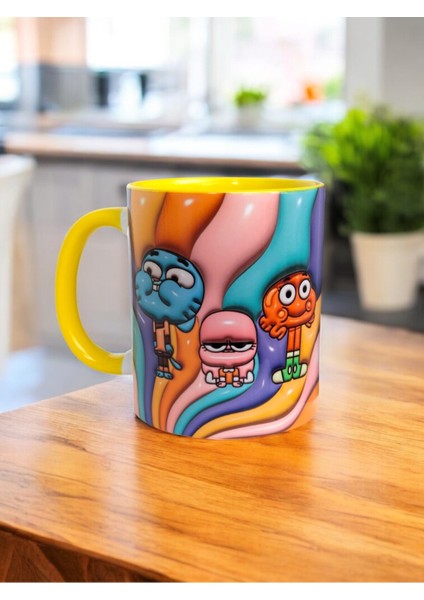 Gumball Kaliteli Premium Kupa, Hediyelik Ev Ofis Kupası Mega Kupa Bardak fırsatları