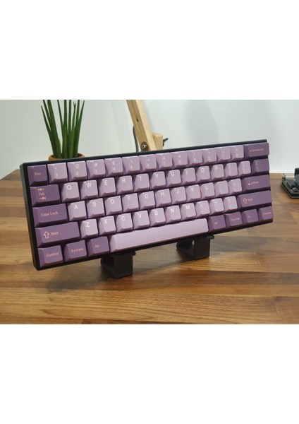 Masaüstü Klavye Standı / Tutucusu - Setup Görünümünü Zenginleştiren Dikey Dekorasyon - Istediğiniz Renkte