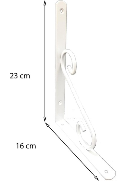 Ferforje Raf Altı No3 Beyaz