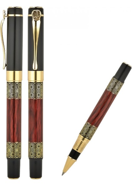 Kişiye Özel Premium Ahşap Deri Kutulu Metal Roller Kalem modelleri