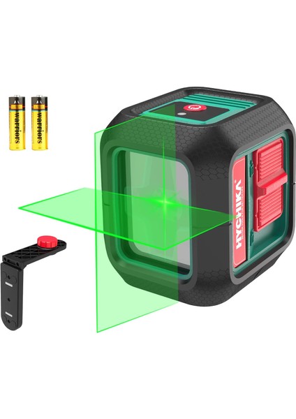 Çapraz Çizgi Seviyesi, 15 Metre Otomatik Seviyelendirme Yeşil Çizgi Seviyesi, Manyetik Braketli Çapraz Çizgi Seviyesi, Asılı ve Dıy Uygulamaları Için 2 Aa Pil