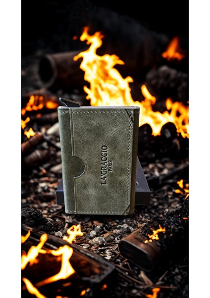 Crazy Yeşil Hakiki Deri Kartlık fiyatları