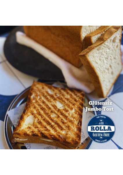 Glutensiz Jumbo Tost Ekmeği ( Laktozsuz Vegan ) (8X60GR) Rolla Gluten Free