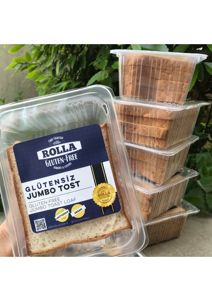 Glutensiz Jumbo Tost Ekmeği ( Laktozsuz Vegan ) (8X60GR) Rolla Gluten Free fiyatları