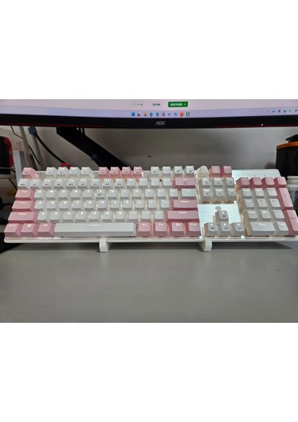 Masaüstü Klavye Standı / Tutucusu - Setup Görünümünü Zenginleştiren Dikey Dekorasyon - Istediğiniz Renkte fiyatları