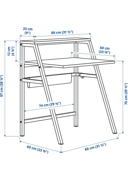Mıttplan Çalışma Masası Beyaz 80 x 60 cm fiyatları