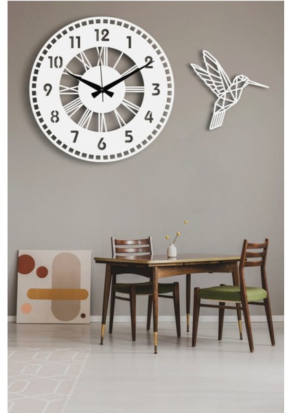 Modern Ahşap Duvar Saati Sağlam **çok Şık** ve Birarada..no:63 modelleri